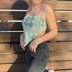 Green bandana top